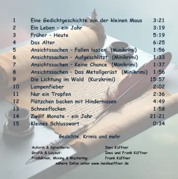 CD Cover Rückseite CD Cover Rueckseite
