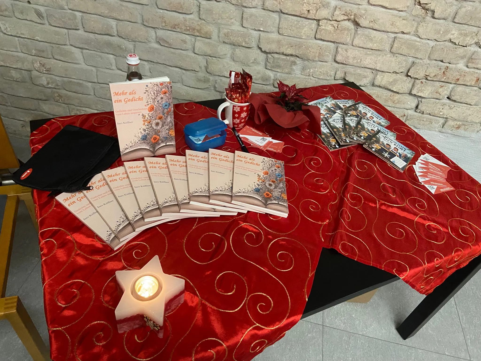 Ines Küffner Lesung Ausstellungstisch