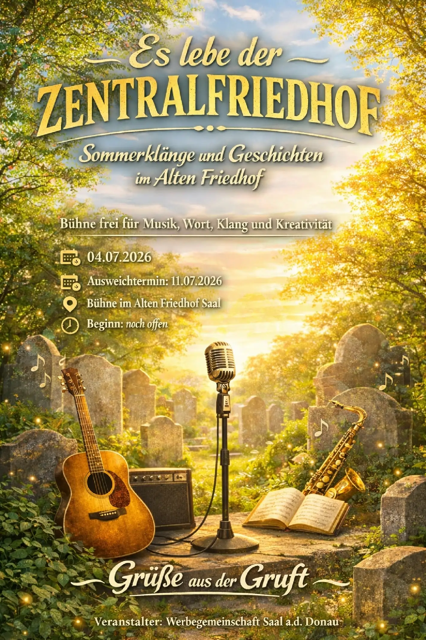 Termine 1 Es lebe der Zentralfriedhof - Saal an der Donau - Ines Küffner